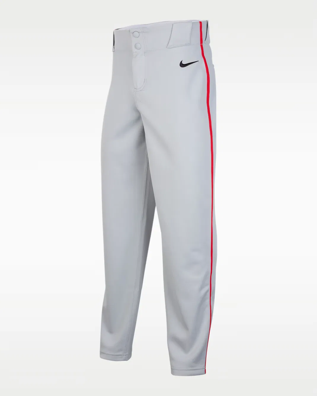 Детские бейсбольные штаны с кантом Nike Vapor Select 2, Wolf Grey/University Red/Black