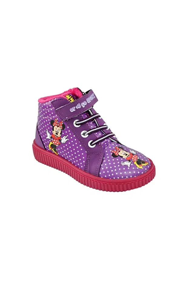 Детские ботинки для девочек с принтом Er&Çe sport kids boots&panduf 26-35 Bolimex, Purple — фото 2