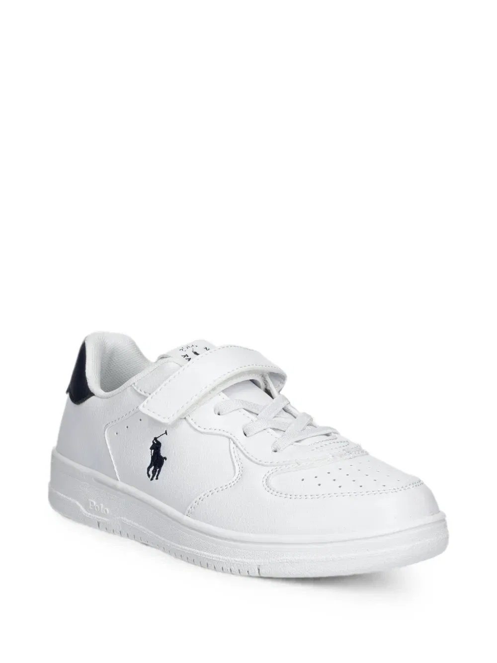 Кроссовки на липучках с вышитым логотипом Polo Ralph Lauren Kids, белый