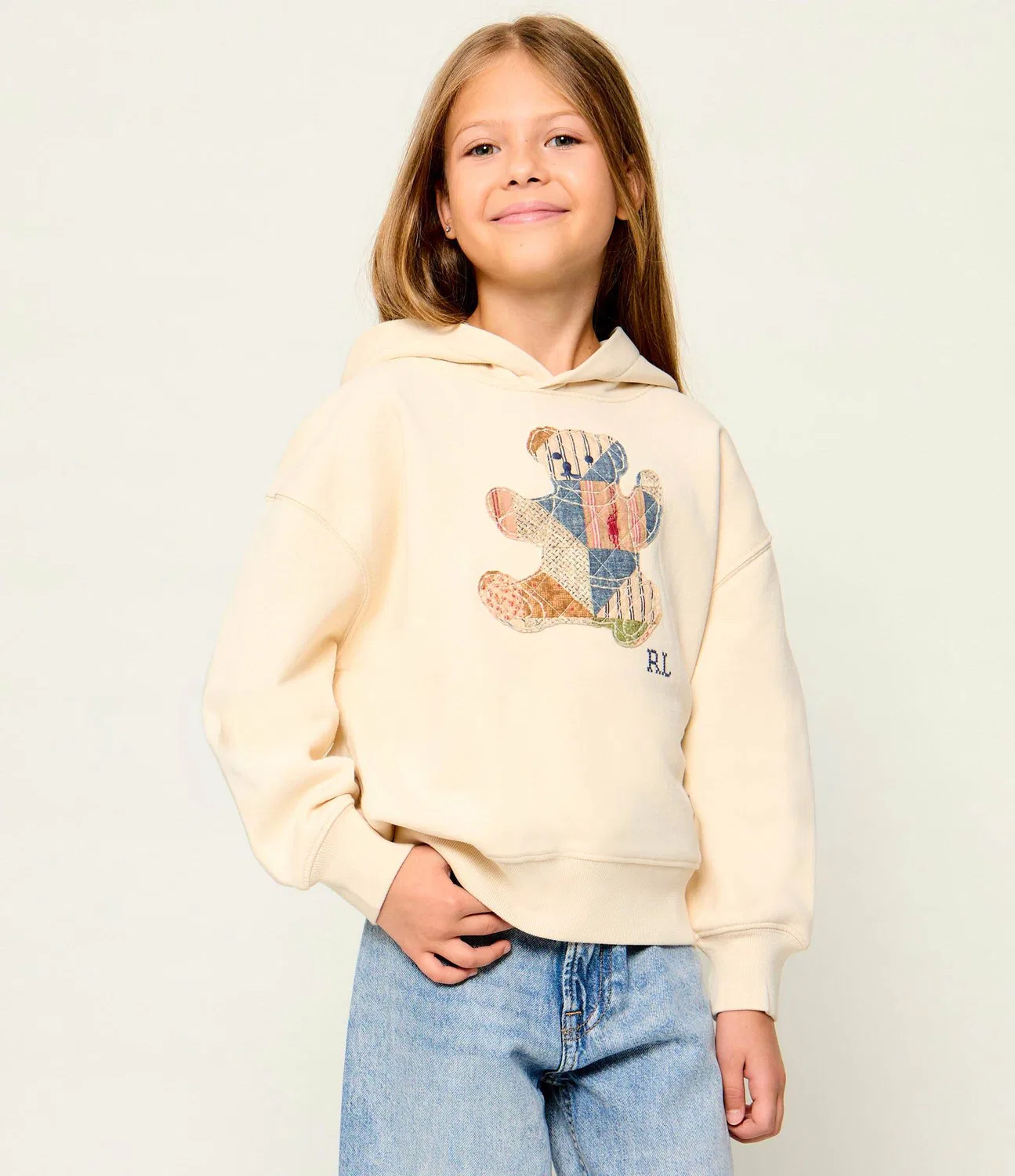Детская толстовка с капюшоном Polo Ralph Lauren, Crema