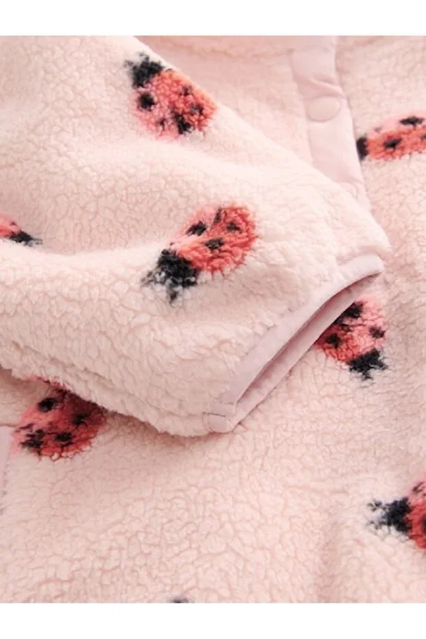 Детское пальто для девочек с принтом Next Baby, Pink — фото 4