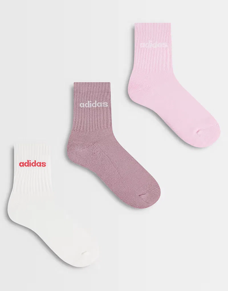 Носки высокие Training 3 шт Adidas, розовый/коричневый