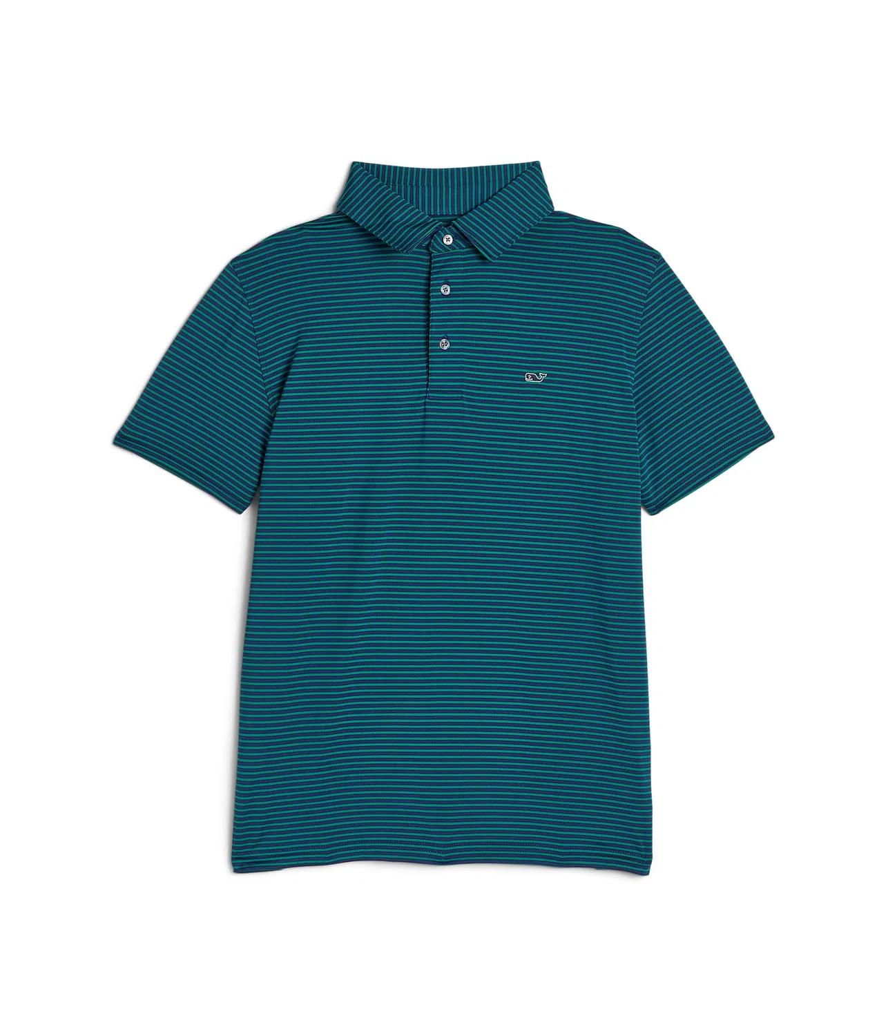Поло Bradley Stripe Sankaty Polo (для больших детей) Vineyard Vines Kids, Offshore Green