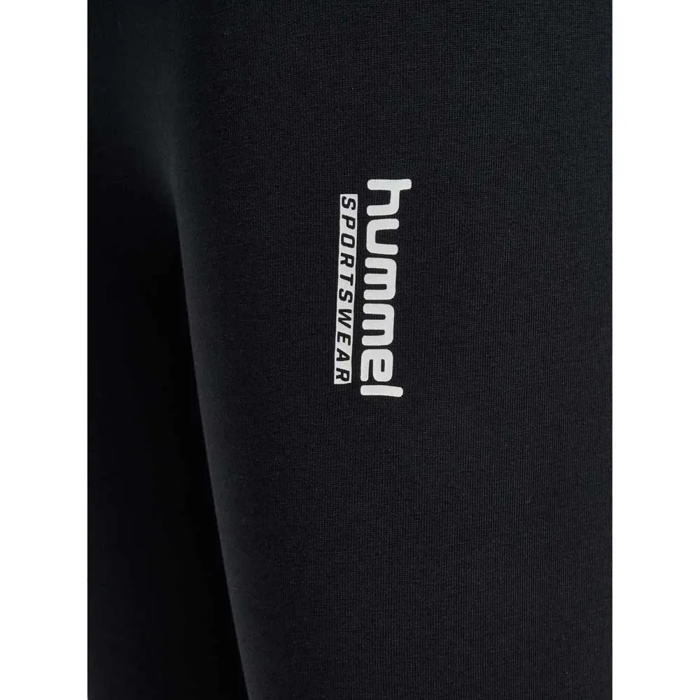 Детские леггинсы для девочек хлопковые Hummel Base Leggings, Black — фото 3