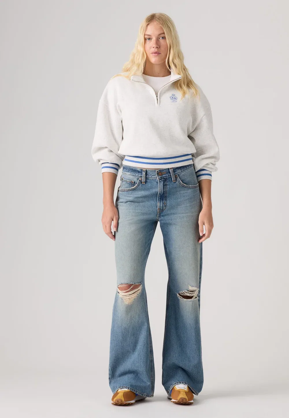 Ботинки средней высоты свободного кроя - джинсы-клеш Levi'S, Blue Denim — фото 2