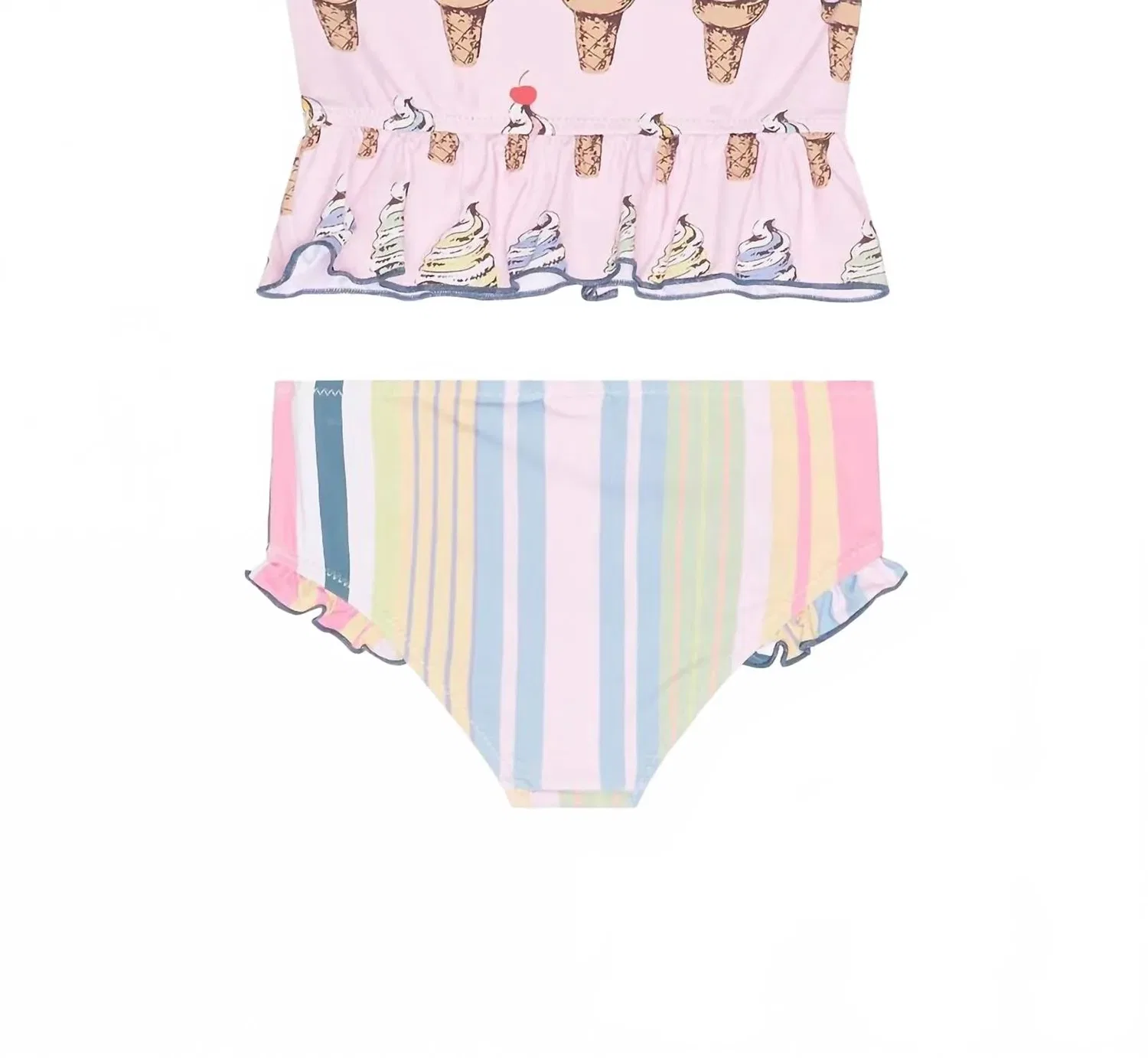 Детский раздельный купальник танкини с принтом Joy Tankini Pink Chicken, Pink Soft Serve — фото 2