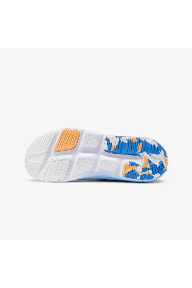 Детские спортивные кроссовки для девочек с принтом playful easy Decathlon, Blue / White — фото 4