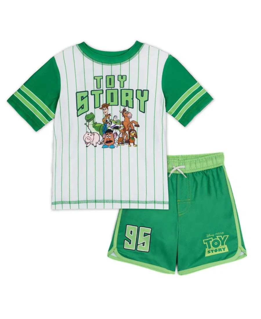 Комплект для плавания из 2 предметов с защитной рубашкой и плавками Toy Story, Grey Green