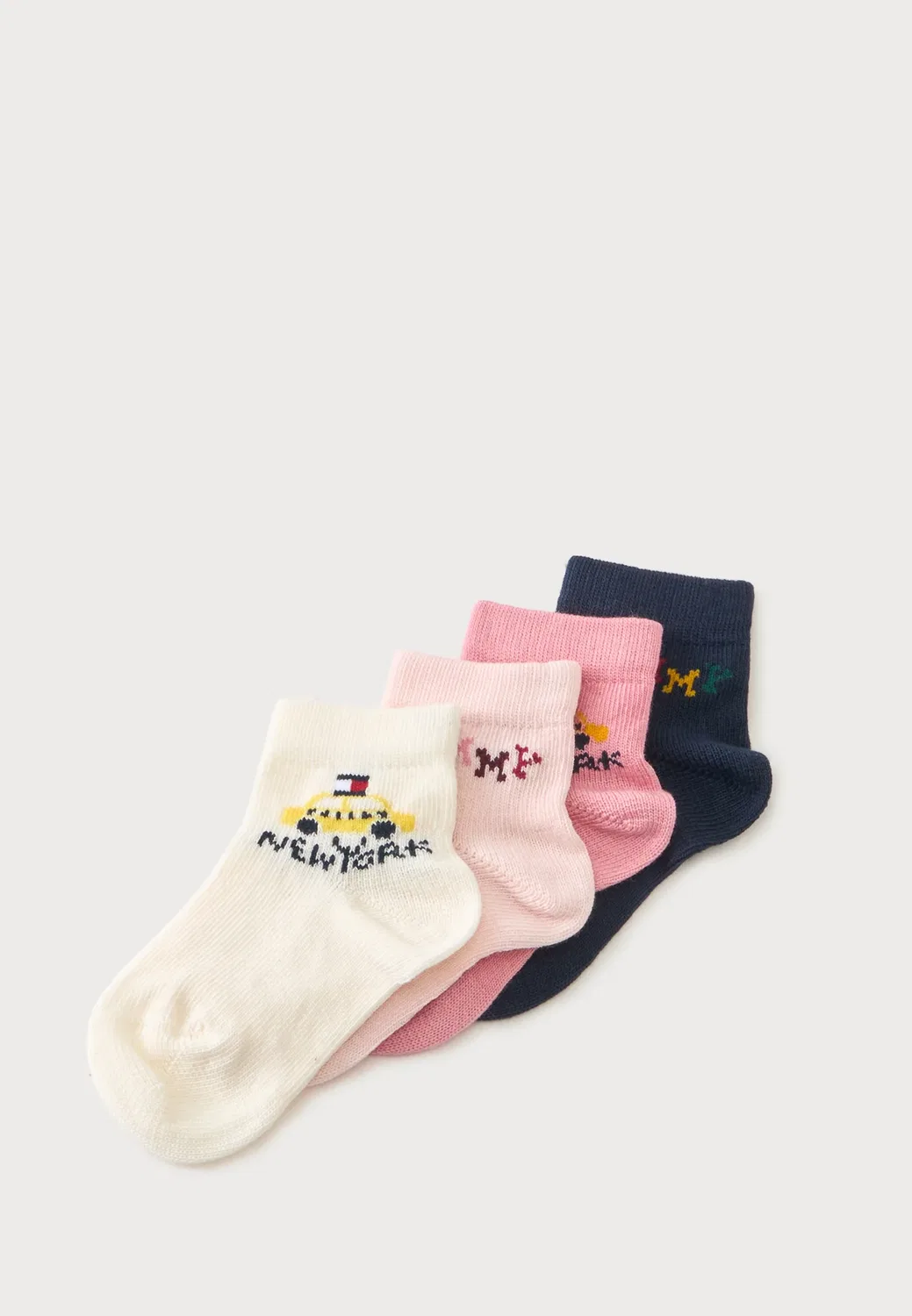 Унисекс, 4 пары носков Tommy Hilfiger, Light Pink/Dark Blue