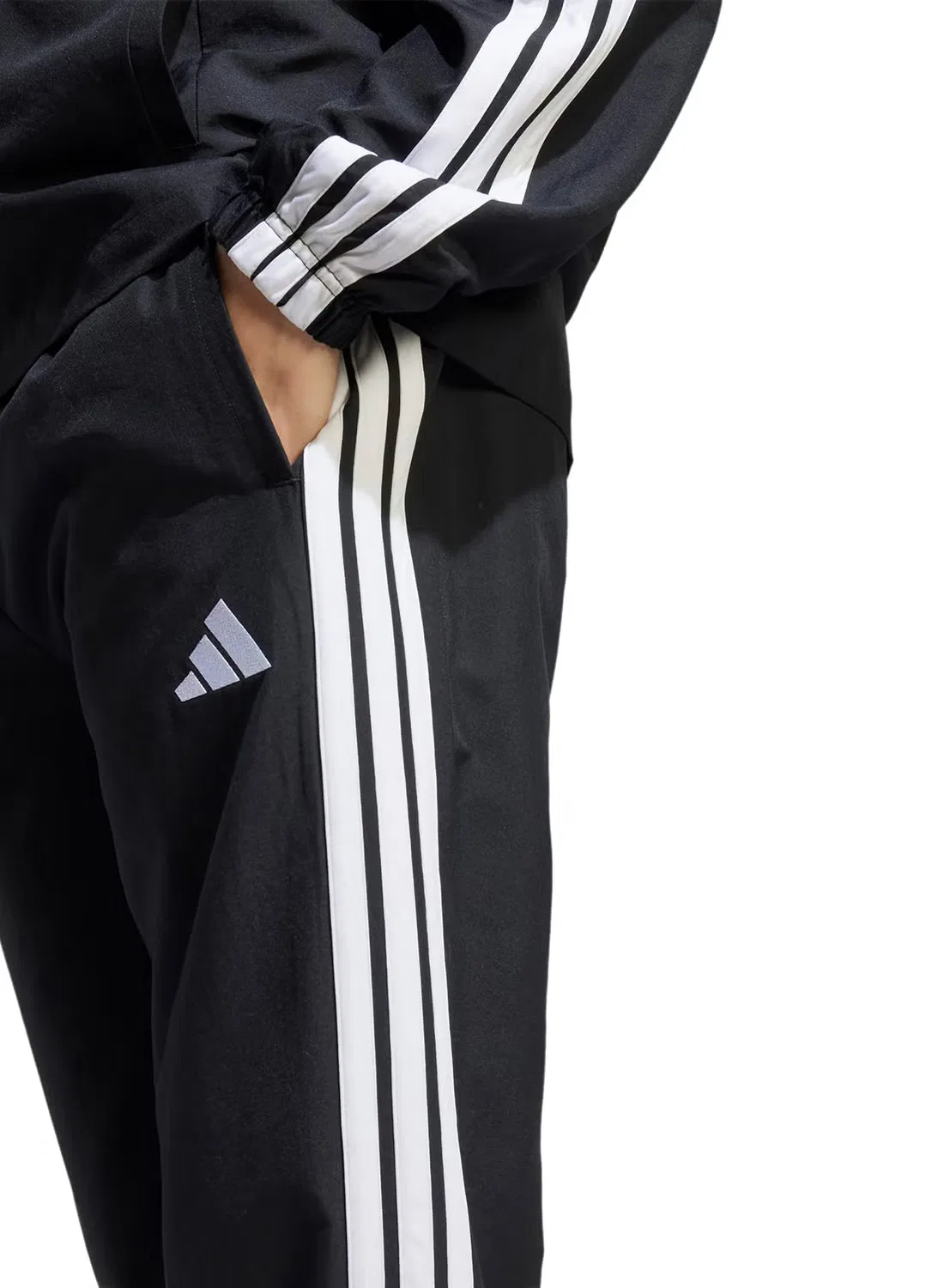 Спортивный костюм с полной застежкой 3-Stripes Adidas, черный — фото 4
