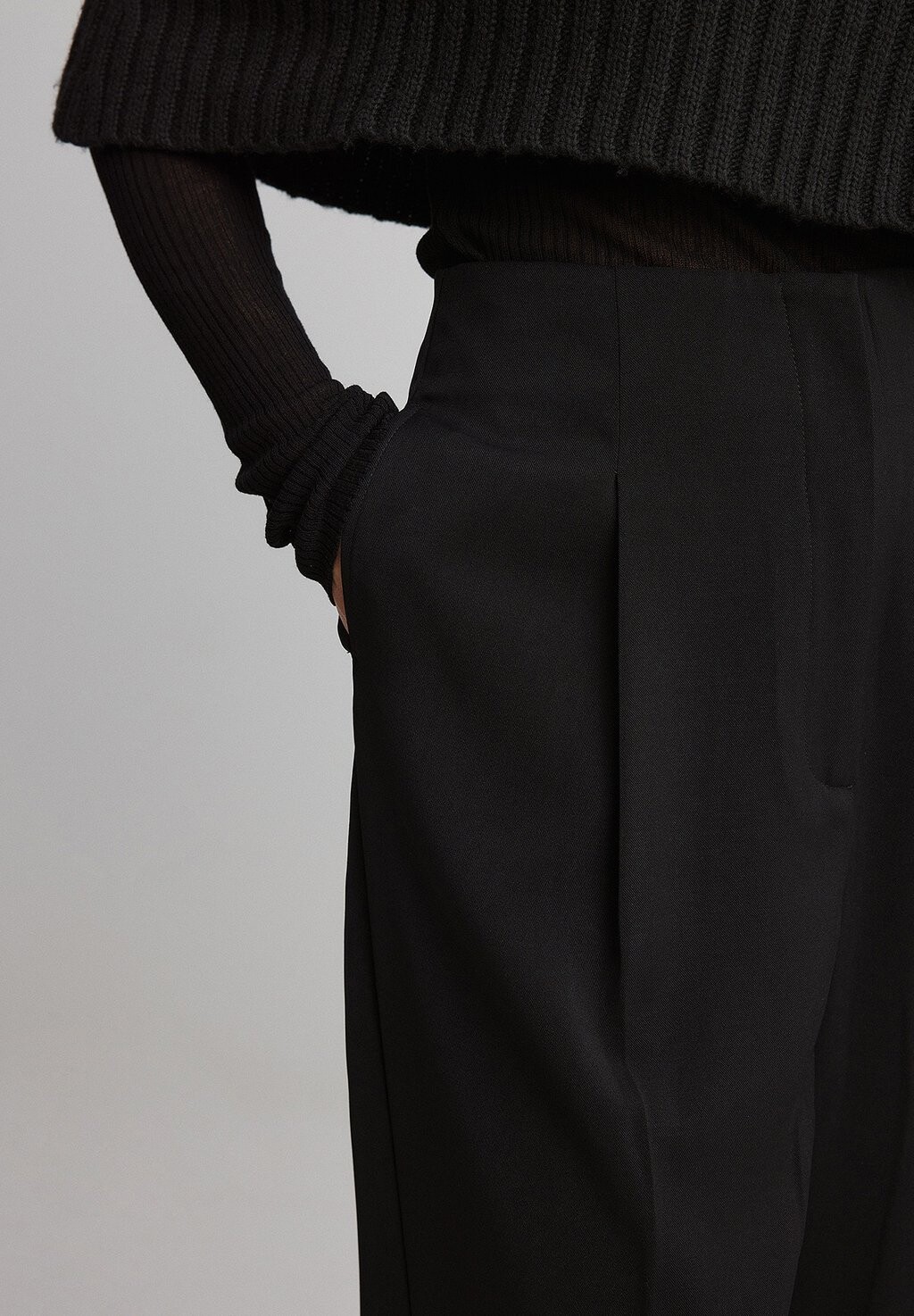 

Брюки Weite Mit Hoher Taille Ohne Bund NA-KD, черные