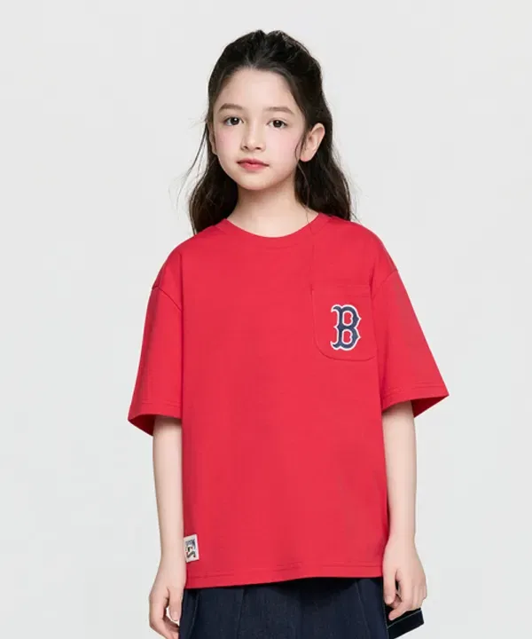 Футболка с логотипом Classic Coopers, Street Basic, Mlb Kids, красный — фото 4