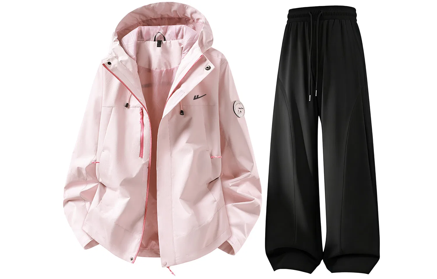 Женский комплект из ветровки и брюк с капюшоном, Windbreaker Jacket & Pants, WARRIOR