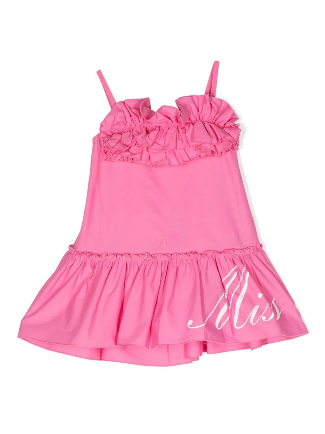 Miss Blumarine Розовое платье с рюшами