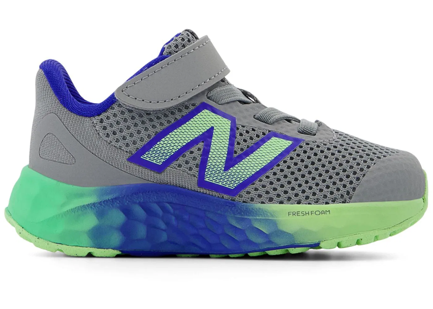 Детские кроссовки с шнуровкой New Balance Arishi HL, Slate Grey/Blue Gemstone/Lime Leaf