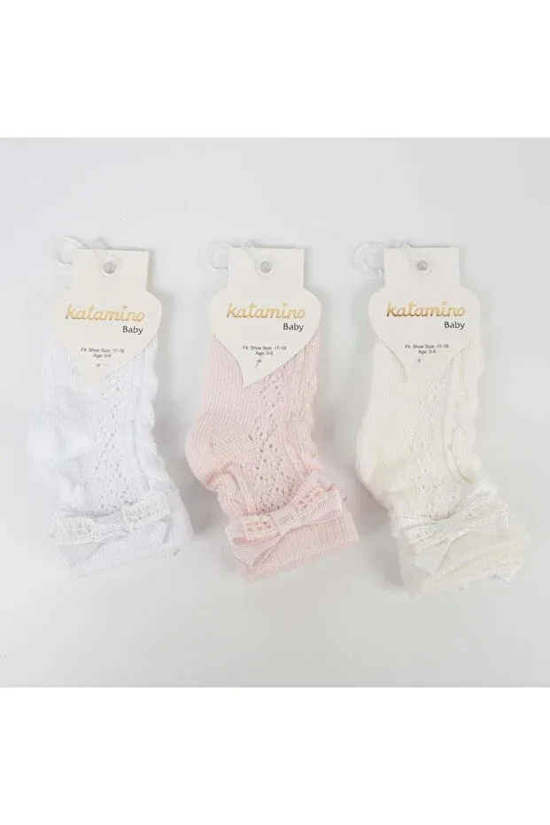 Детские носки для девочек хлопковые Alcan axle mesh baby girl socks Generic Brands, White