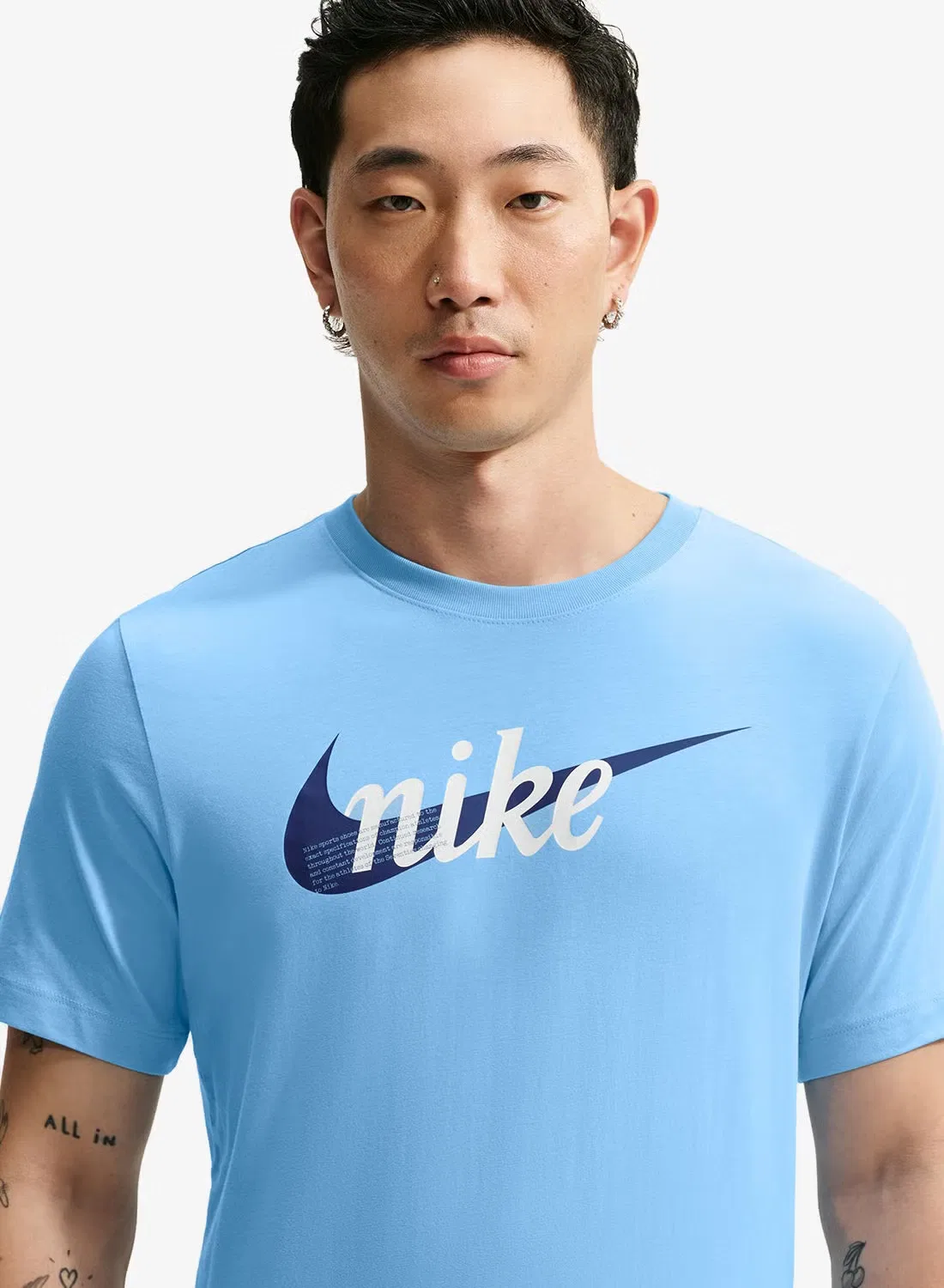 Футболка хлопковая Club Connected Nike, синяя