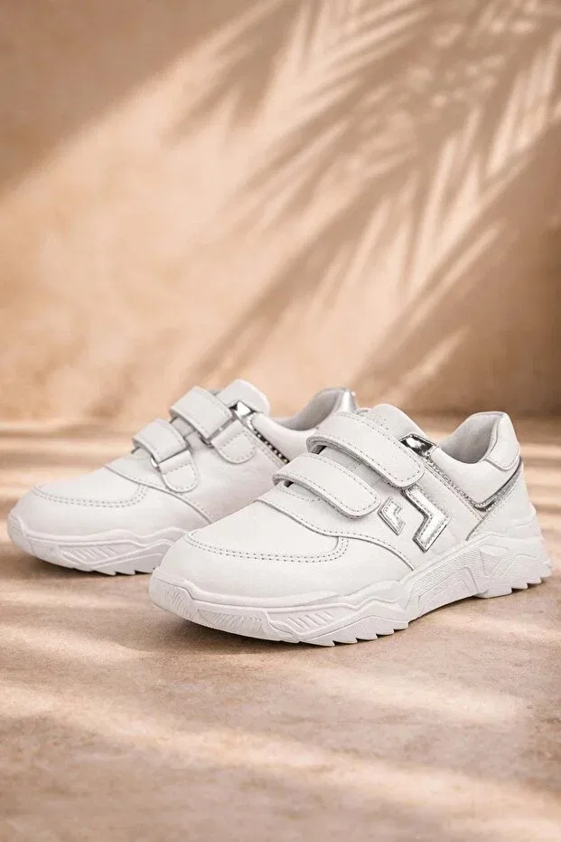 Детские спортивные туфли для девочек с толстой подошвой Rakerplus, White