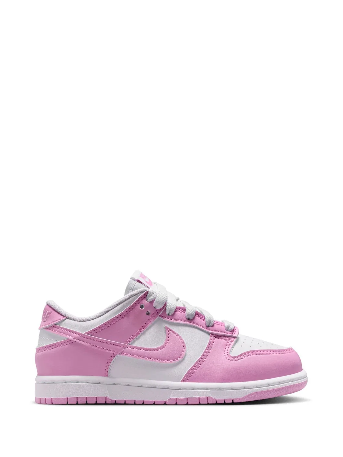 Кроссовки Nike Dunk Low Little Kids, бело-розовые