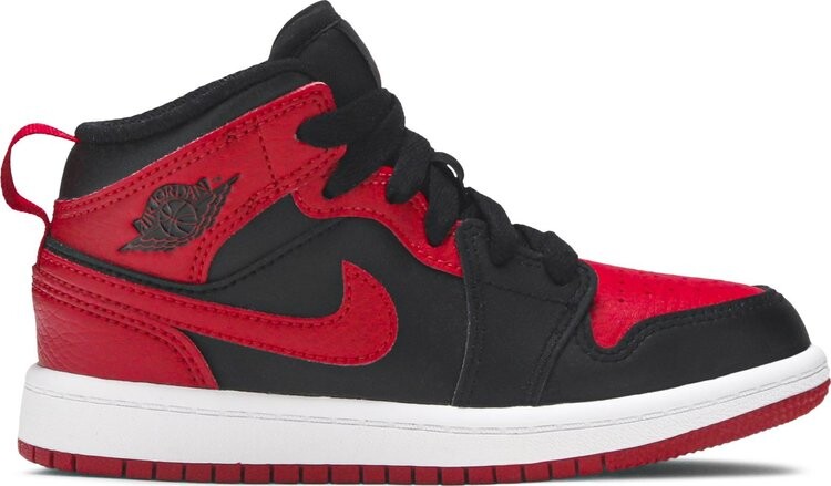 

Кроссовки Air Jordan 1 Mid PS Banned, красный