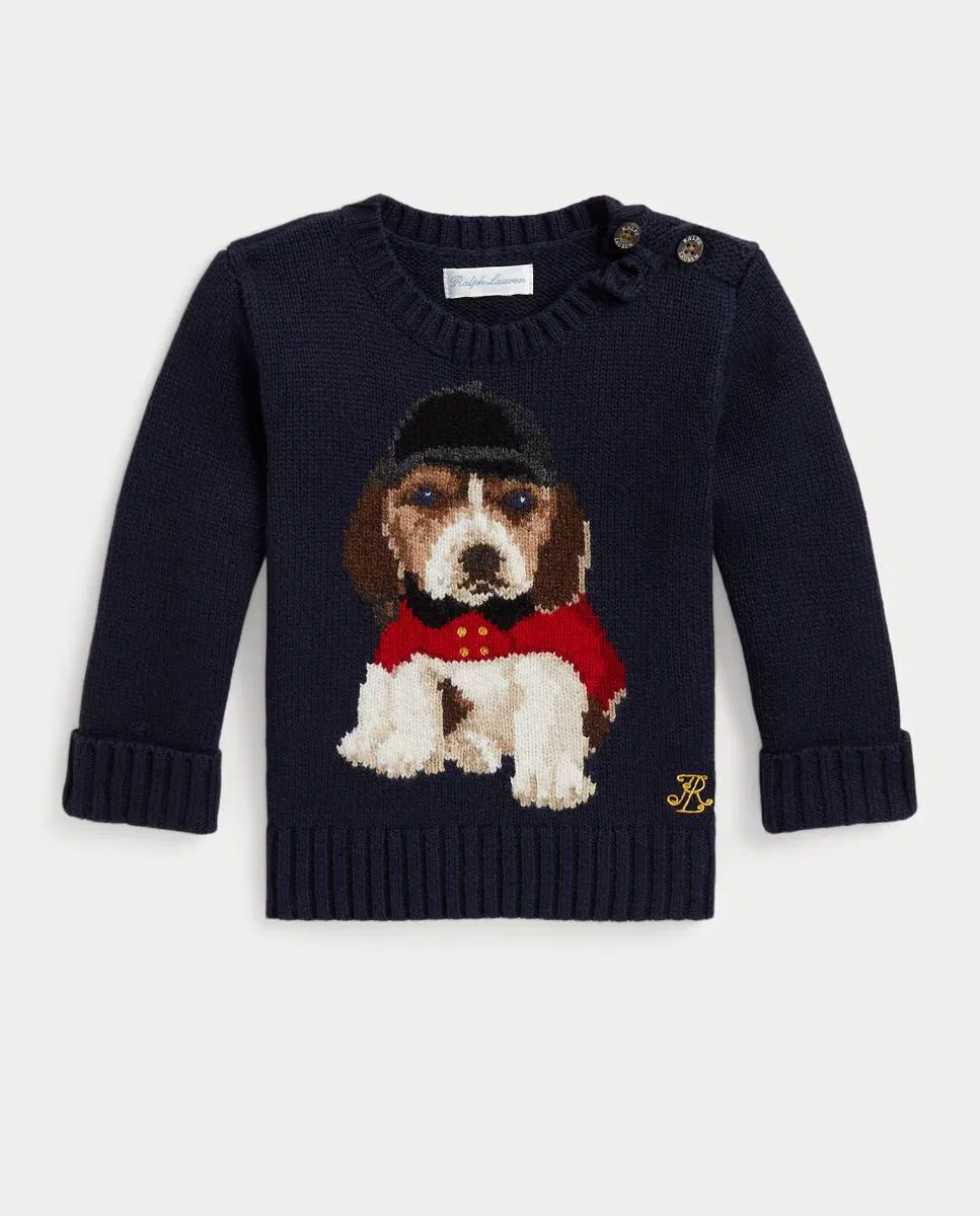 Детский джемпер из хлопка, Unisex, Polo Ralph Lauren, темно-синий