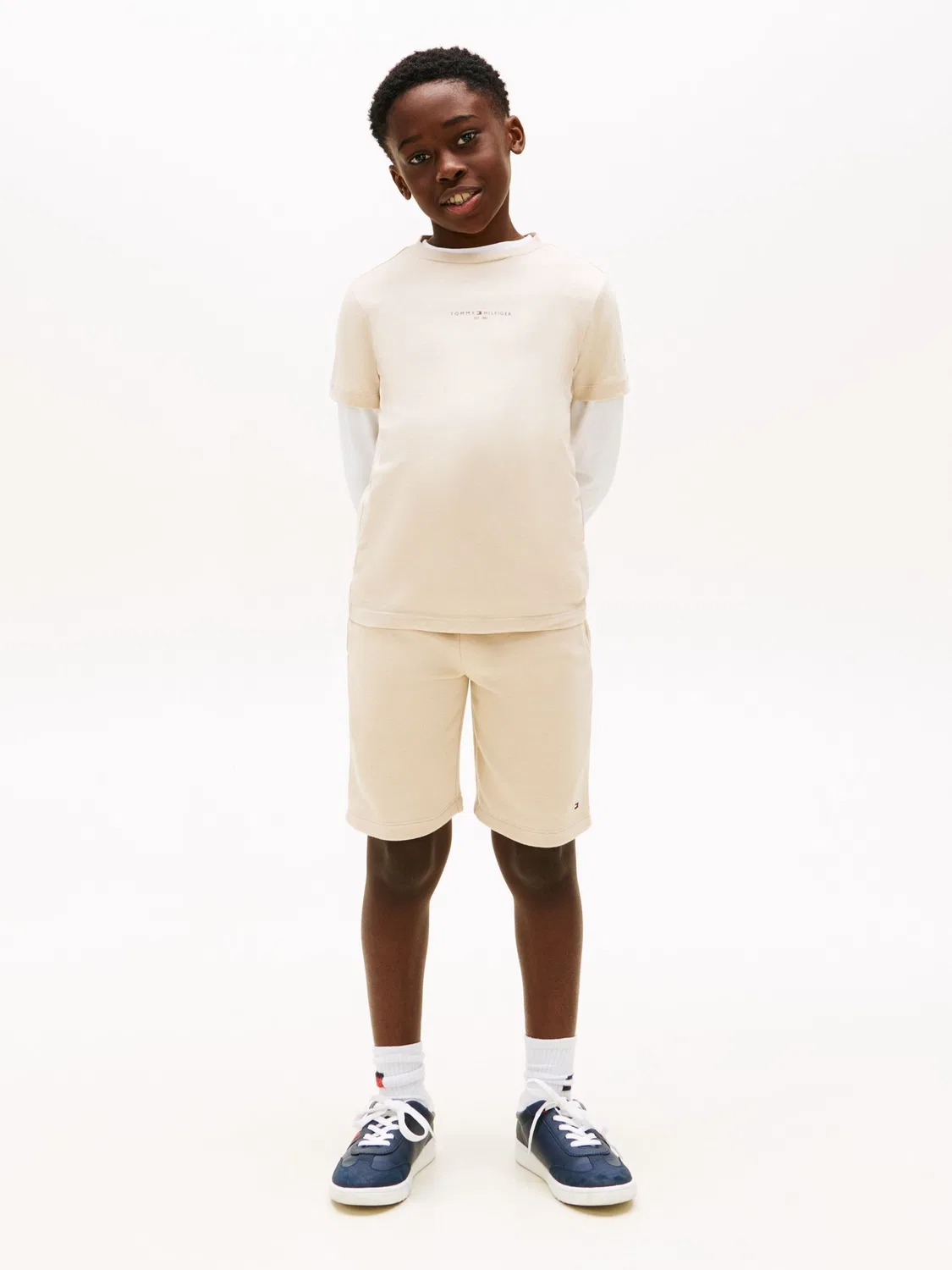 Комплект из футболки и шорт Tommy Hilfiger Brown
