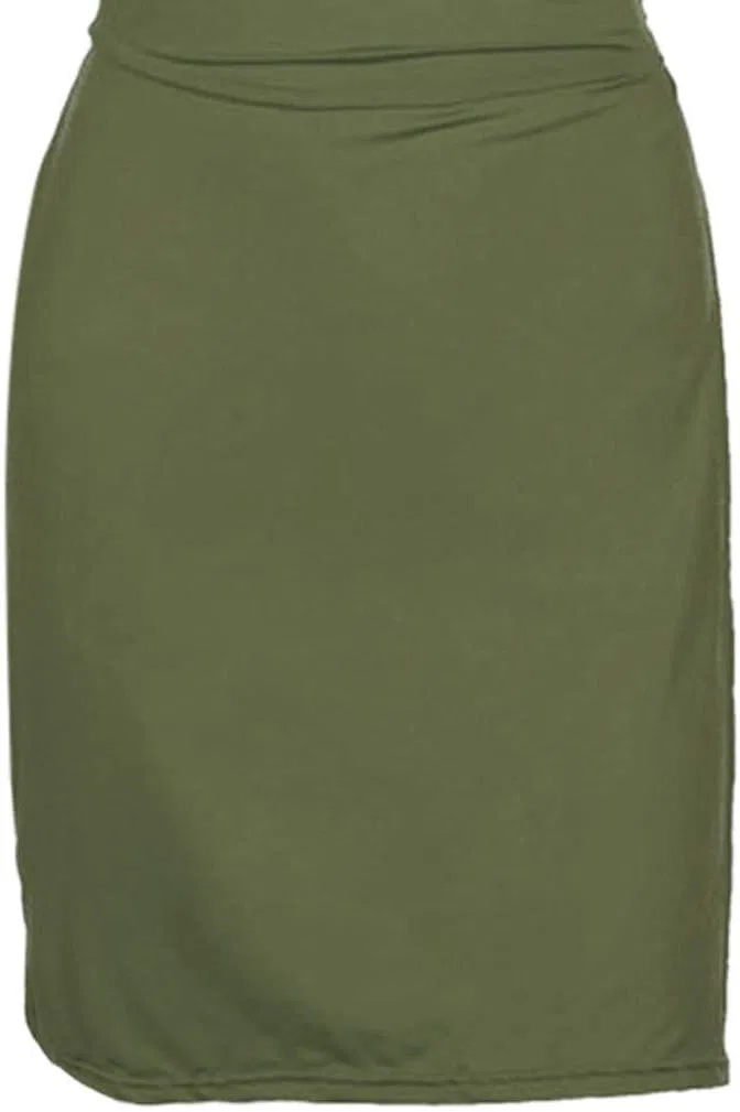 Женское облегающее микро-платье с открытой спиной, Army Green — фото 4