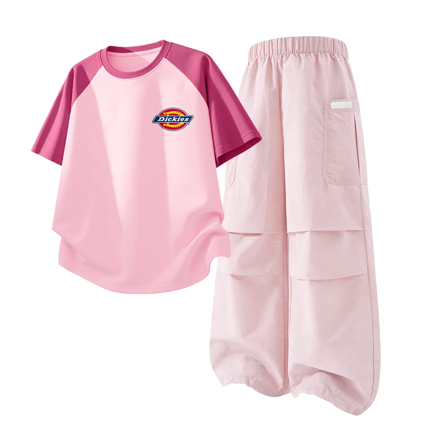 Детский спортивный комплект с логотипом S Logo K Green Pink+Solid Color Black, Dickies, Green Pink/Black — фото 3