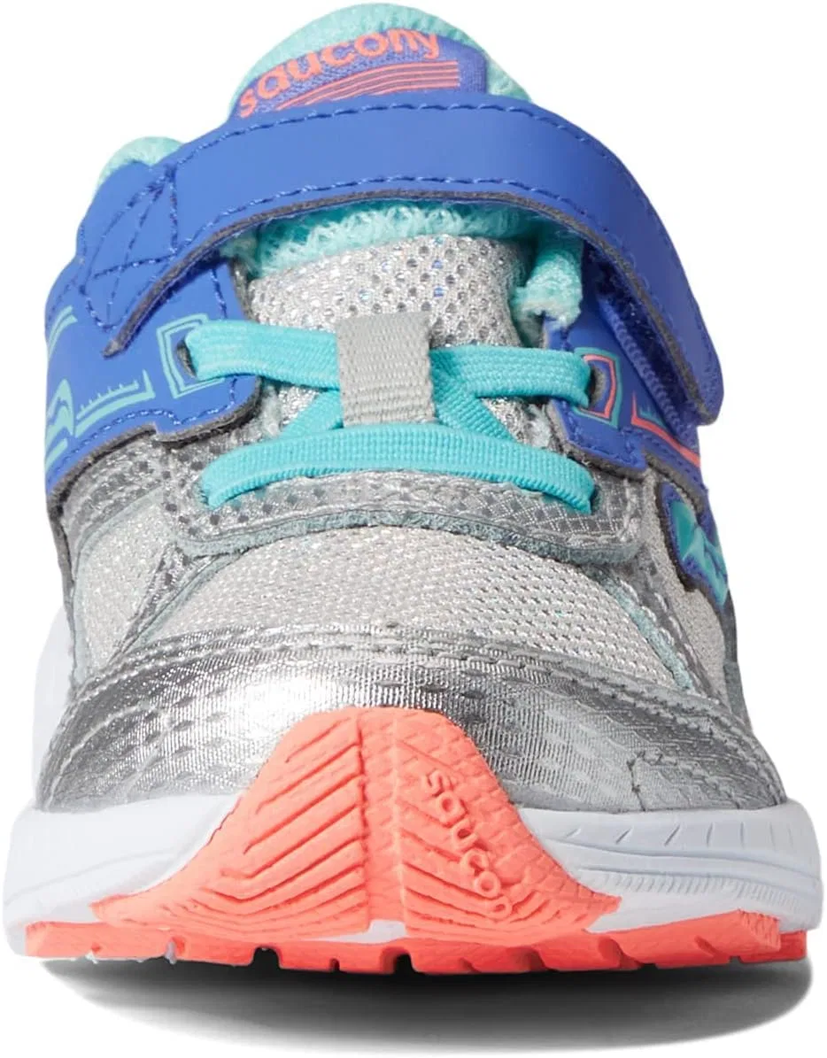 Детские кроссовки для бега Saucony, Silver/Periwinkle/Turquoise — фото 3