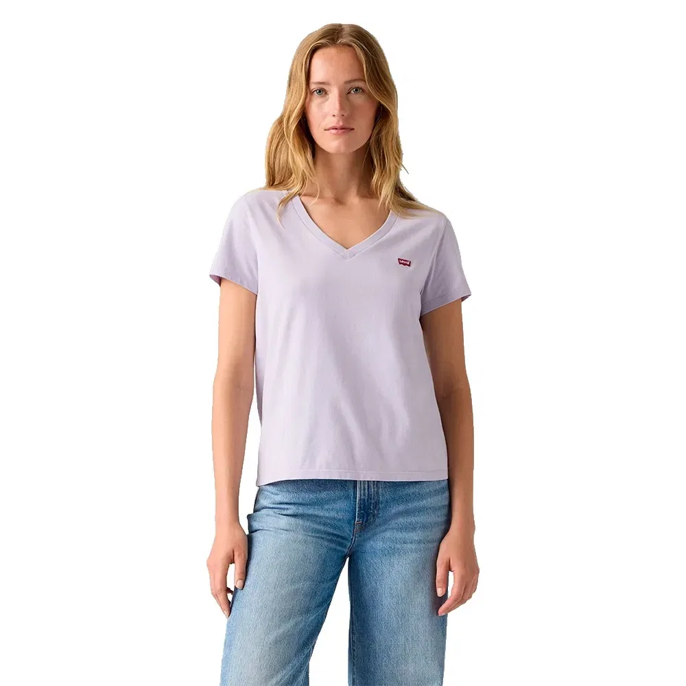 Женская футболка с v-образным вырезом и коротким рукавом Levi's, Purple