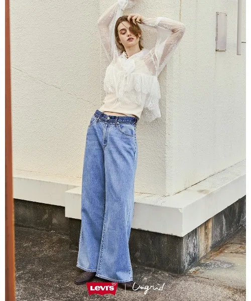 Женские джинсы прямого кроя с ремейком Cinch Wide Leg Remake Denim Levi's, Blue — фото 3