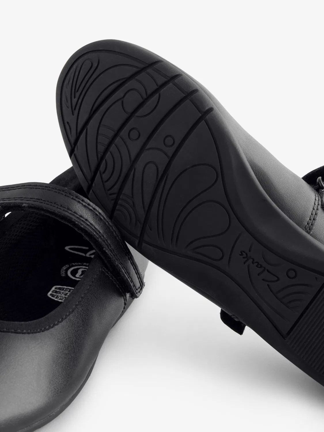 Туфли Clarks Мэри Джейн Dance Wish K, черная кожа, для девочек — фото 3