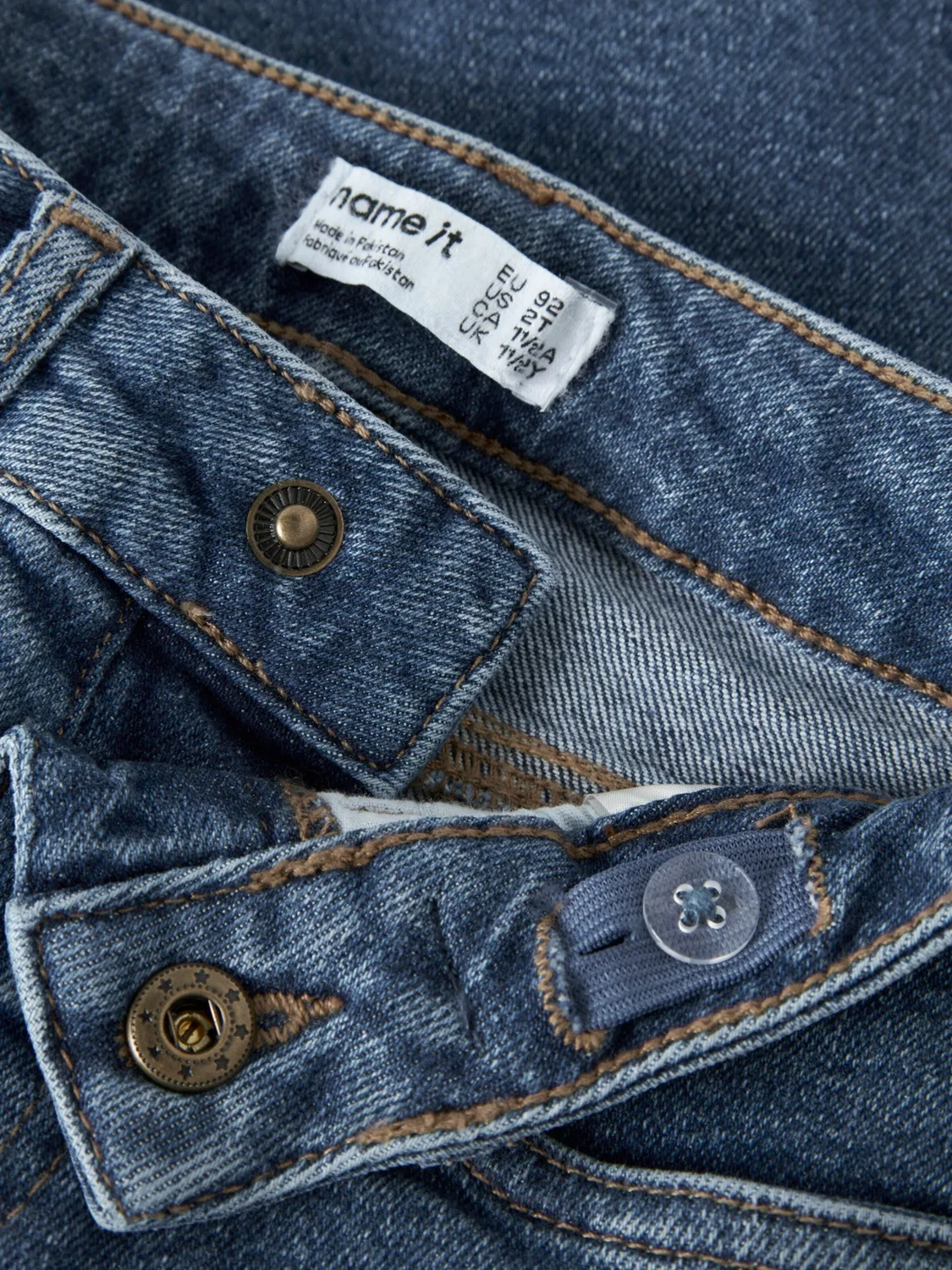 Джинсы Name It Barrel Jeans NMFBella темно-синего цвета — фото 4