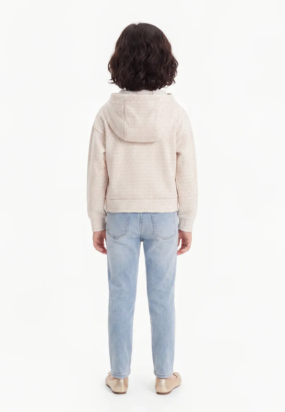 Эксклюзивная толстовка на молнии - свитшот на молнии Michael Kors Kids, Beige — фото 2