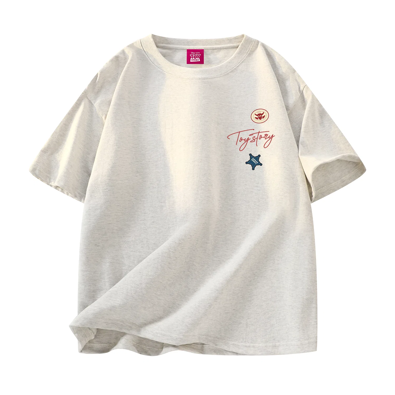 Детская футболка с принтом Disney Unisex Crew Neck Thin Straight Fit, Disney, White Heather Gray — фото 4