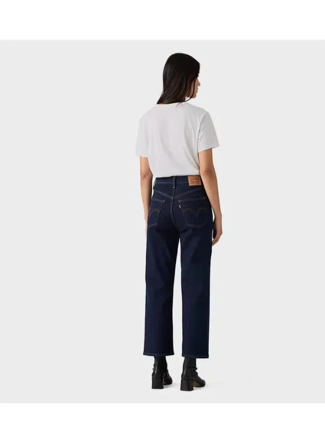 Джинсы с завышенной посадкой прямые Ribcage straight ankle Levi'S, синий — фото 2
