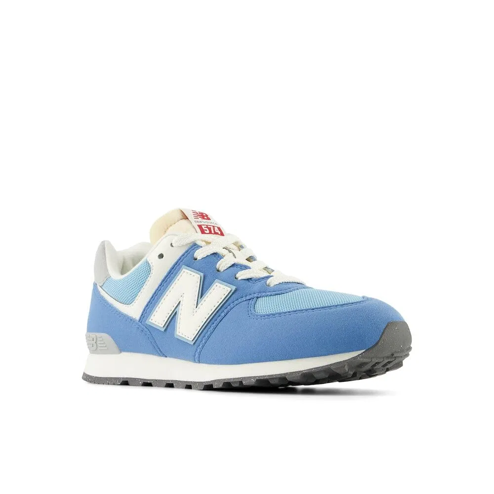 Детские кроссовки для девочек с принтом New Balance 574 Heritage Vintage Pack, Blue White — фото 4
