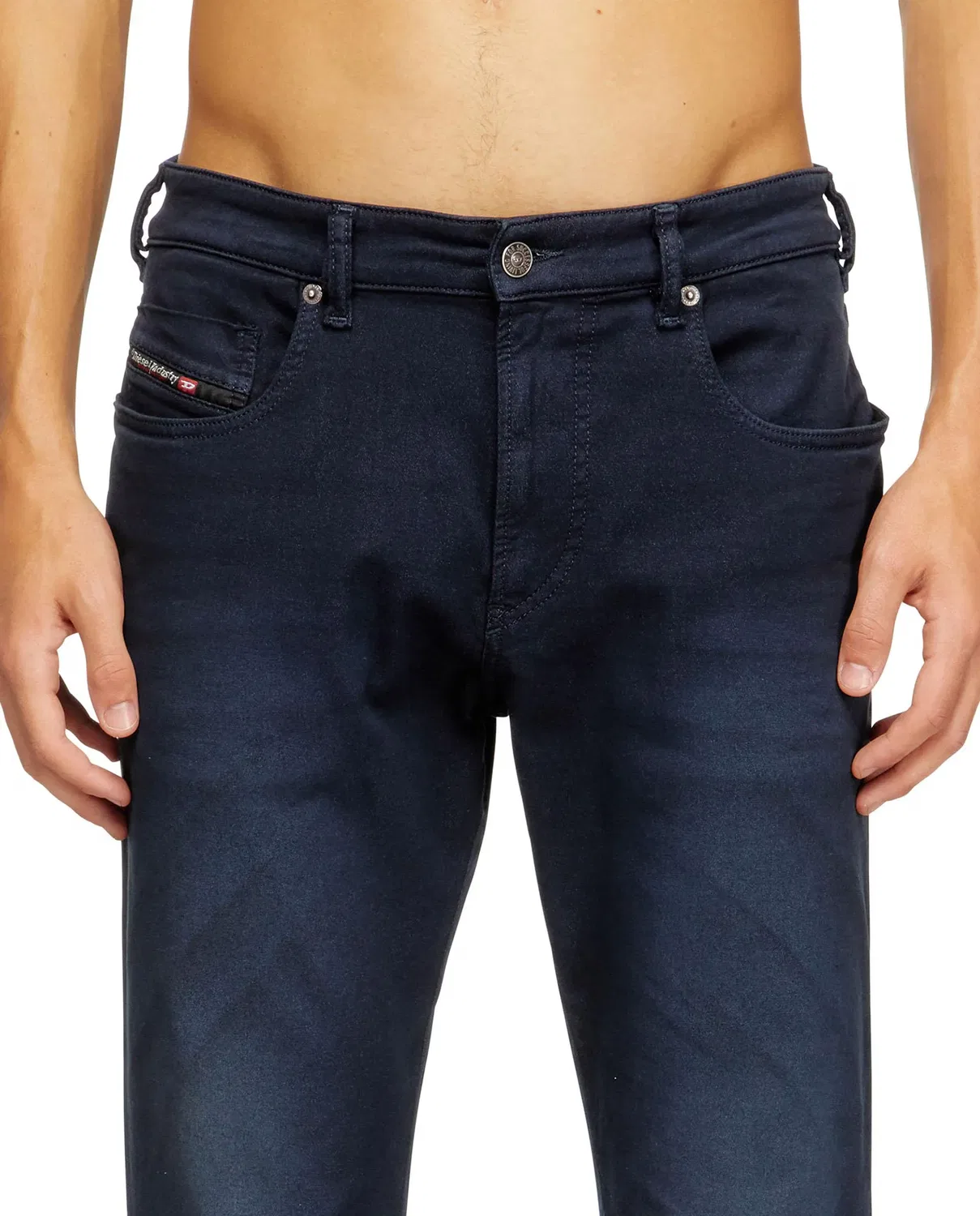 Мужские джинсы slim с заниженной талией Vaquero slim 2062 D-Strukt Joggjeans Diesel, Azul Oscuro — фото 3