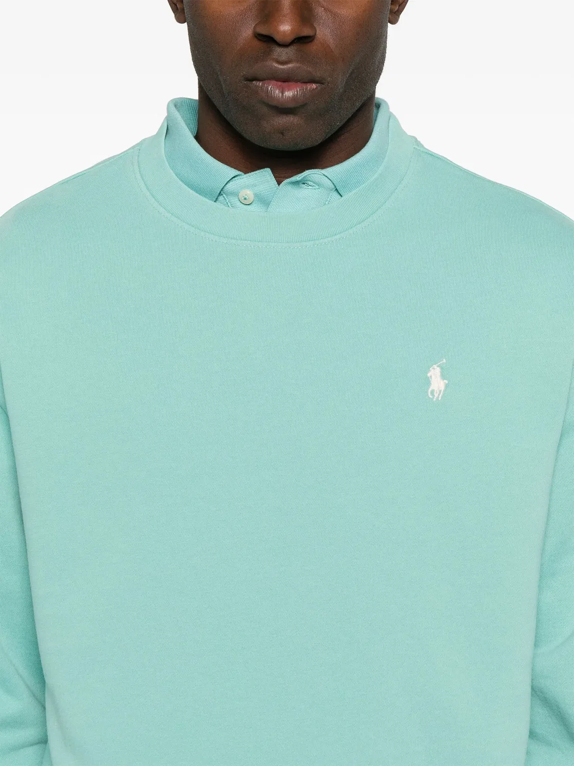 Свитшот с вышивкой Pony от Polo Polo Ralph Lauren, мятный — фото 3
