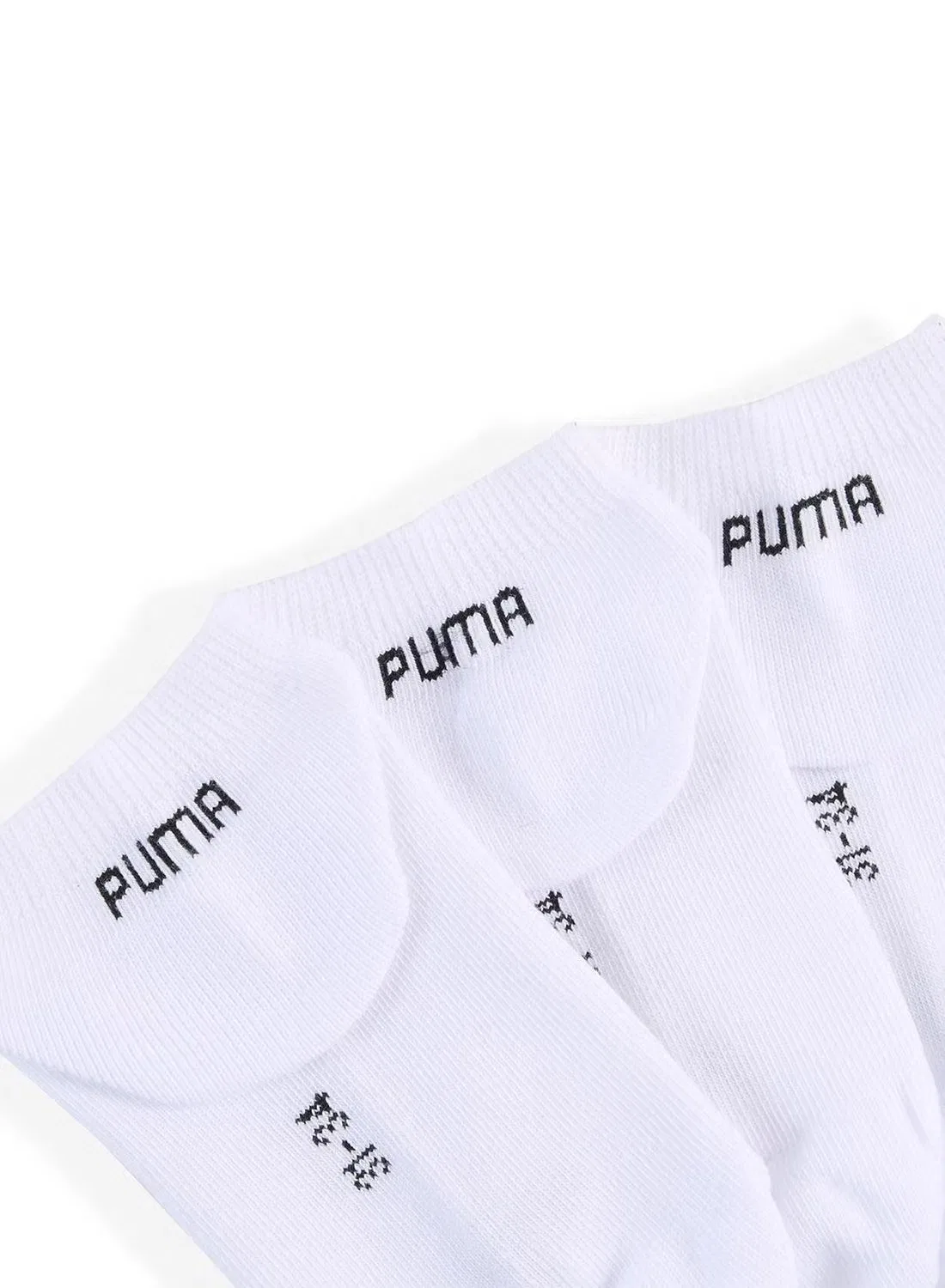 Носки низкие детские комплект из 3 пар Puma, белый — фото 2