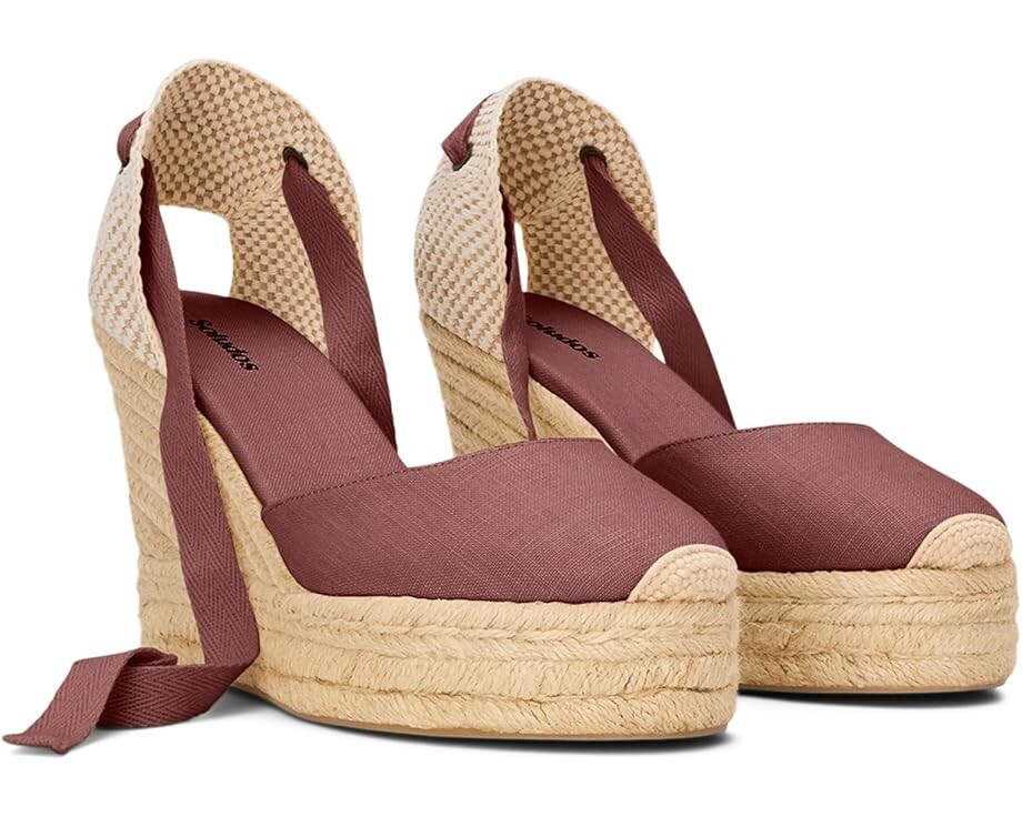 

Туфли Soludos Platform Wedge Espadrille, цвет Castaño Brown