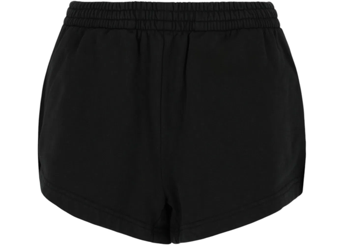 Женские шорты из флиса с эффектом потертости Running Shorts Balenciaga, Stonewash Black