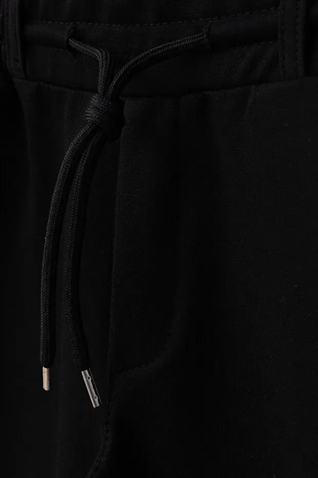Детские спортивные штаны для мальчиков с поясом Beniizle, Black — фото 2