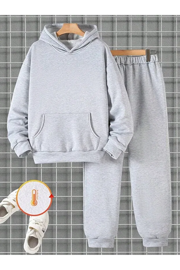 Детский спортивный костюм для девочек с капюшоном Daxis Sportwear Company, Gray