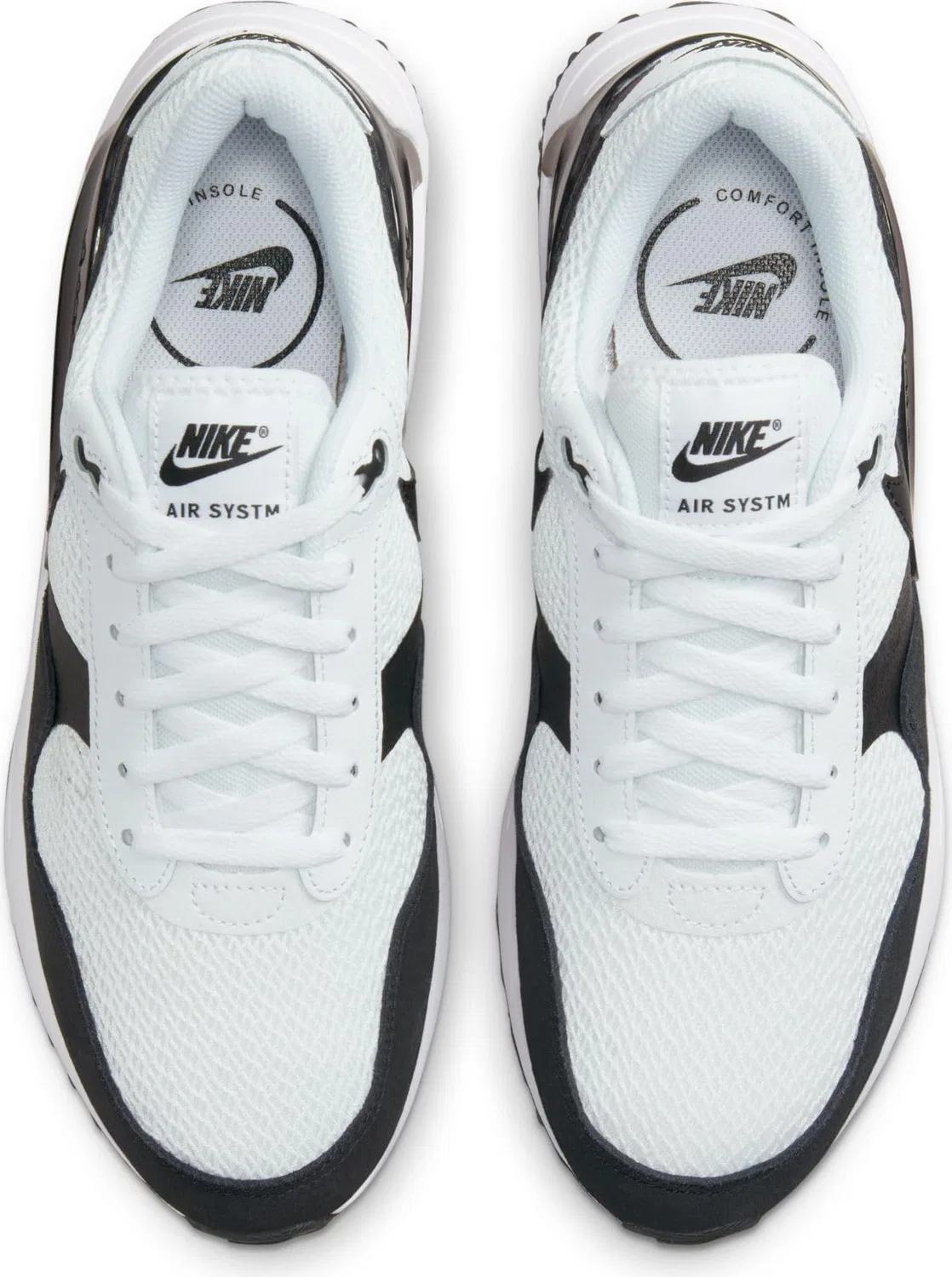 Детские кроссовки для мальчиков с дышащим верхом Air Max Systm NIKE, White Black Summit White — фото 3
