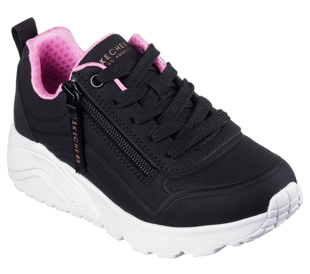 Детские кроссовки с принтом UNO Lite Skechers, 2-Black Rose Gold — фото 2