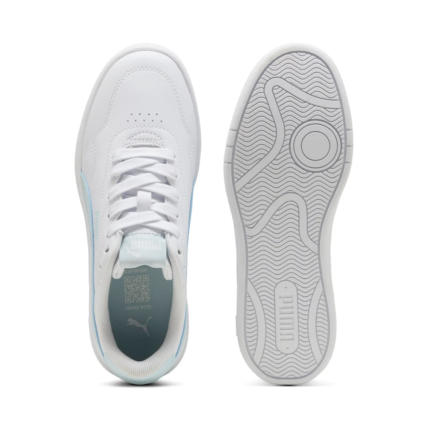 Детские кроссовки для активного отдыха Court Lally PUMA, White/Sea Glass — фото 4