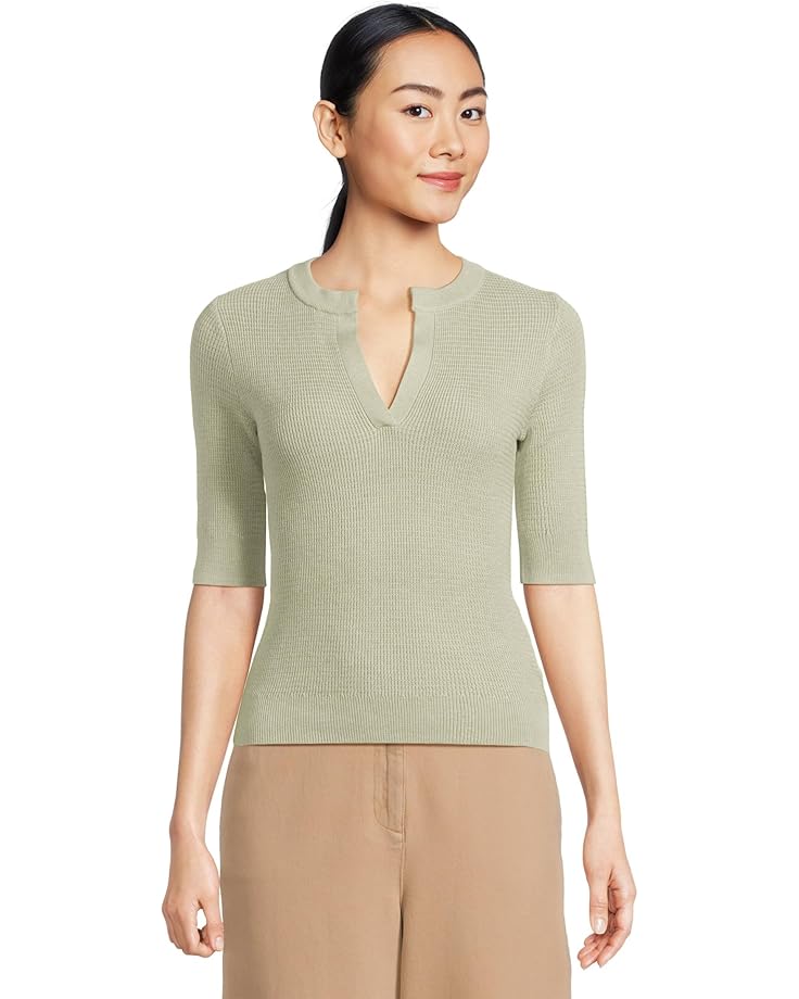 

Свитер Lilla P Elbow Sleeve Split Neck Sweater, цвет Peapod