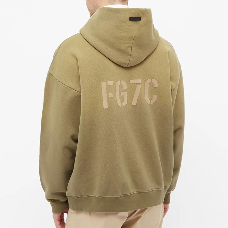 Седьмая Коллекция FG7C Худи Fear Of God, Винтажный Армейский Зеленый — фото 4