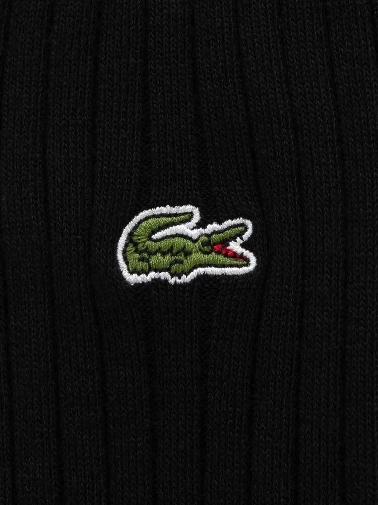 Носки мужские классические рифленые LACOSTE, Black — фото 2